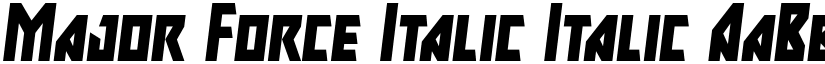 Major Force Italic Italic font