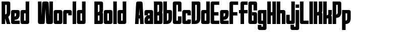 Red World Bold font