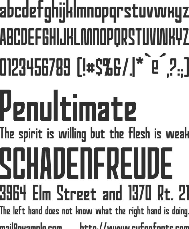 Red World font preview
