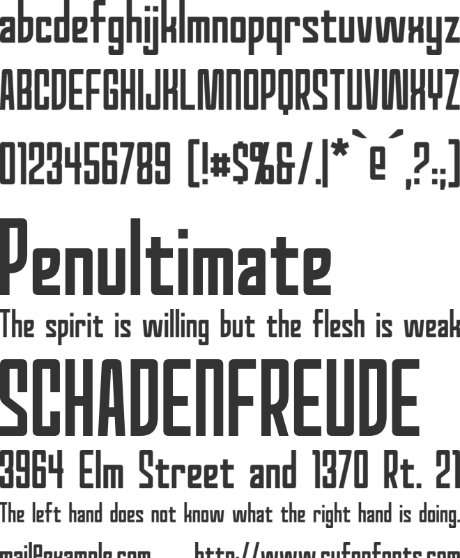 Red World font preview