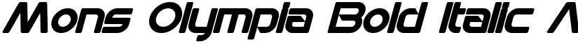 Mons Olympia Bold Italic font