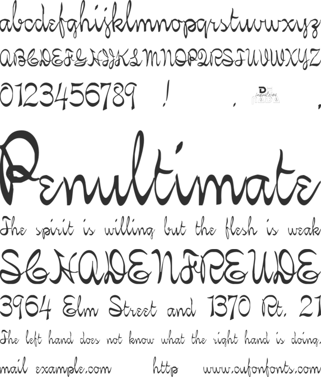 Kelly Brown font preview