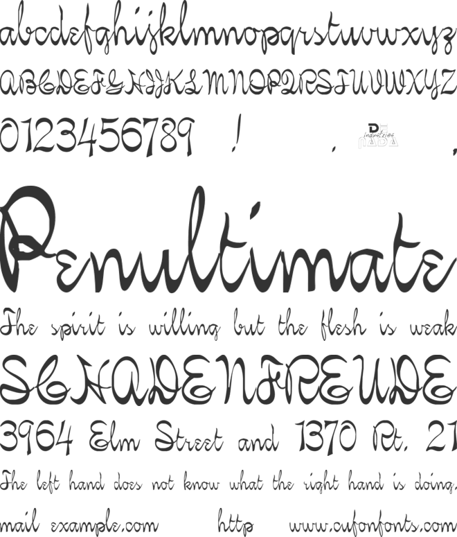 Kelly Brown font preview