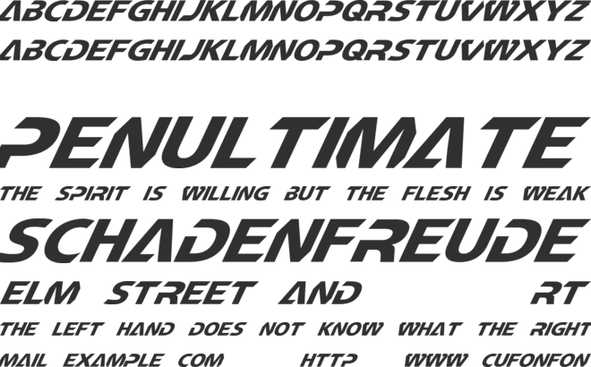 CF TechnoMania font preview