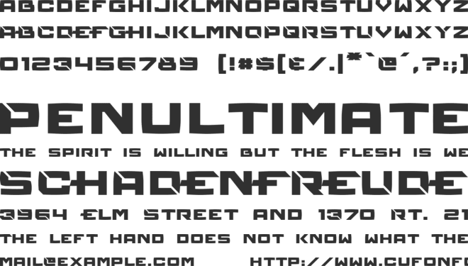 Reconstruct font preview
