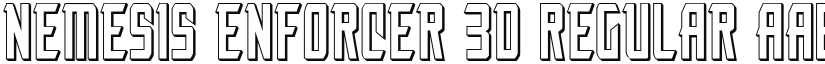 Nemesis Enforcer 3D Regular font