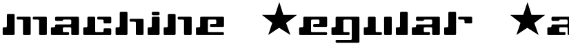 machine Regular font