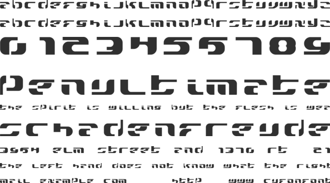 Zero Day font preview