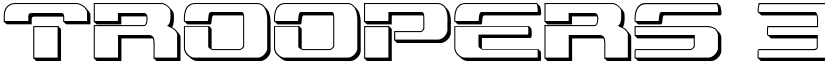 Troopers 3D Regular font