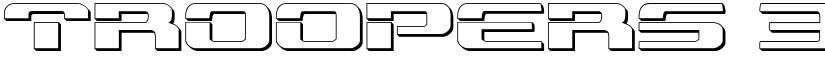 Troopers 3D Expanded Expanded font