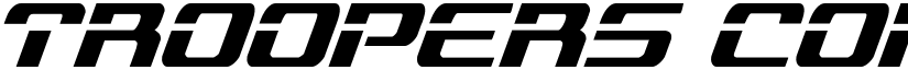 Troopers Condensed Italic Condensed Italic font