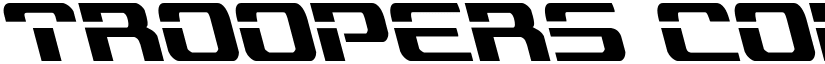 Troopers Condensed Leftalic Condensed Italic font