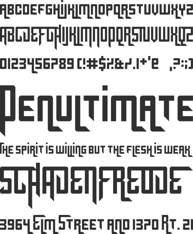 Gridlocked font preview