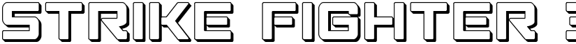 Strike Fighter 3D Regular font