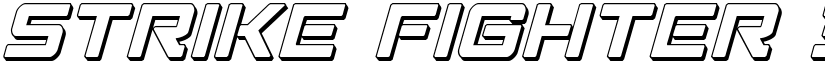 Strike Fighter 3D Italic Italic font