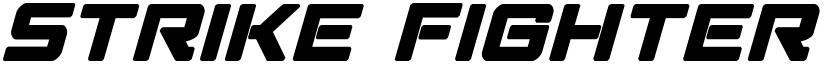 Strike Fighter Bold Italic Bold Italic font