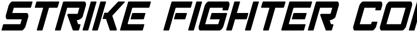 Strike Fighter Condensed Italic Condensed Italic font