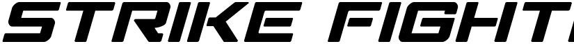 Strike Fighter Expanded Italic Expanded Italic font