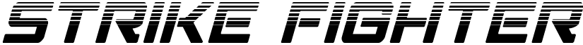 Strike Fighter Halftone Italic Italic font