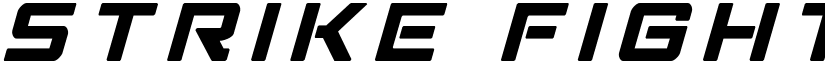 Strike Fighter Title Italic Italic font