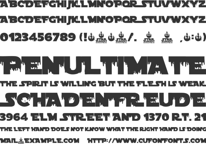 Star Wuarras font preview
