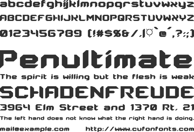 Energon Condensed font preview
