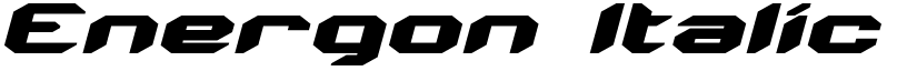 Energon Italic font
