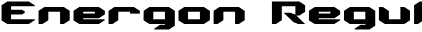 Energon Regular font