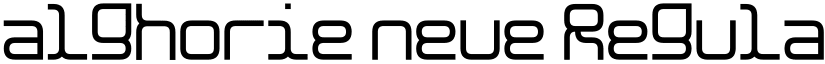 alghorie neue font download
