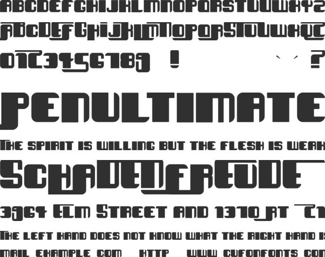 EsseF font preview