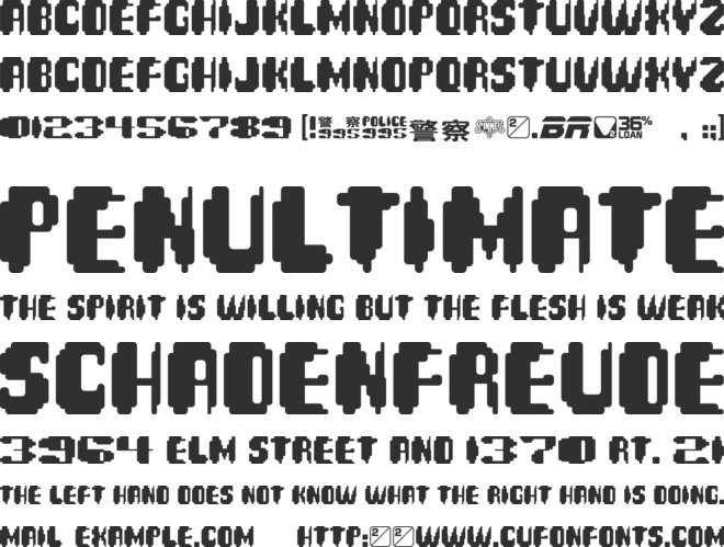 BD Spinner font preview