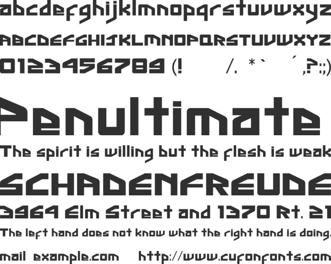 Ginga Inter font preview