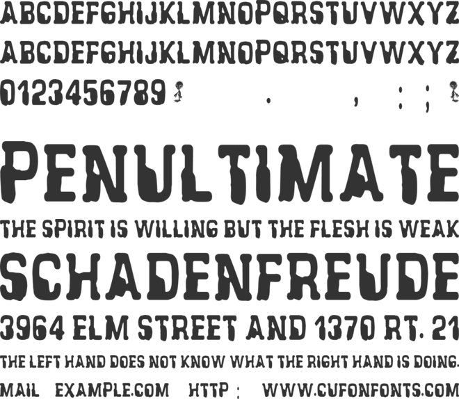 CF Alien Abduction font preview