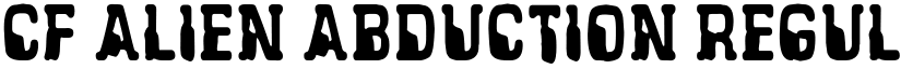 CF Alien Abduction Regular font