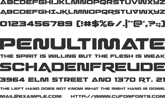 Quark Storm font preview