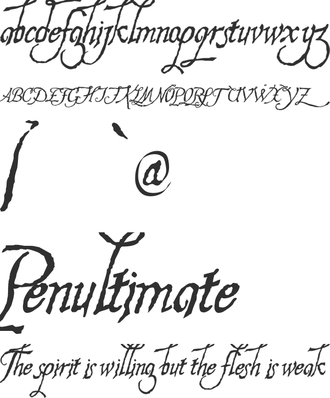 Hesperides font preview