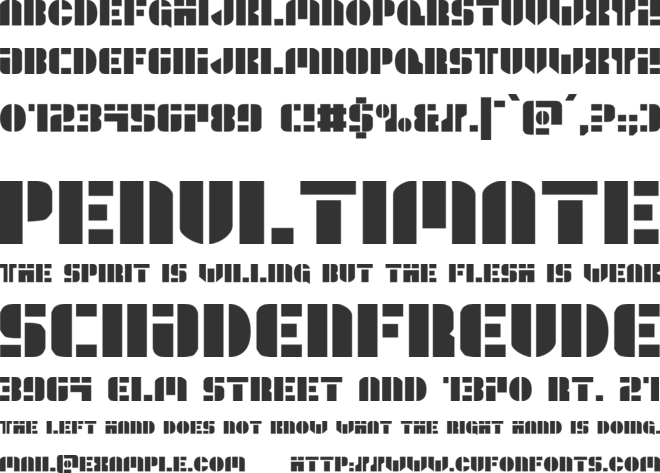 League Wars font preview