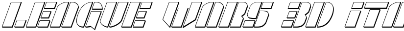 League Wars 3D Italic Italic font