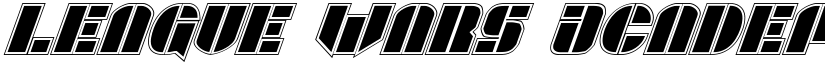 League Wars Academy Italic Italic font