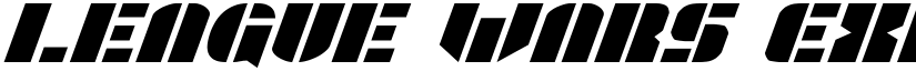 League Wars Expanded Italic Expanded Italic font