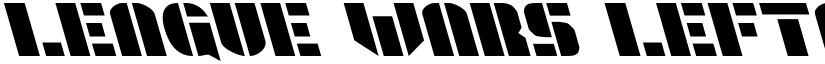 League Wars Leftalic Italic font
