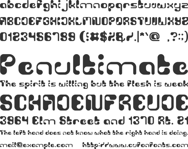 Biological font preview