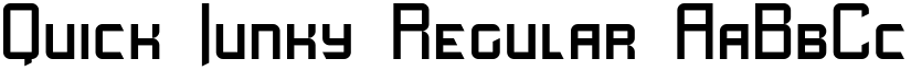 Quick Junky Regular font