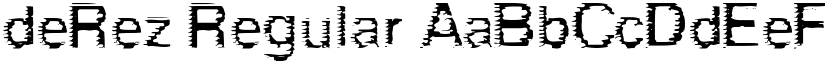 deRez Regular font