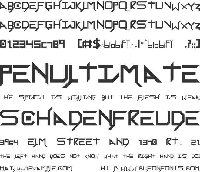 BL Purify font preview