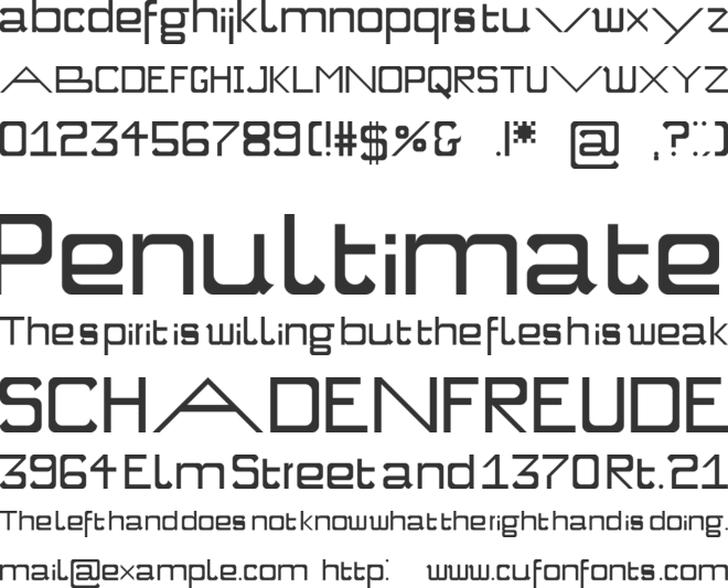 4213 Contacts font preview