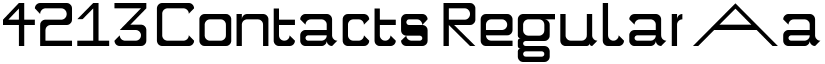4213 Contacts Regular font