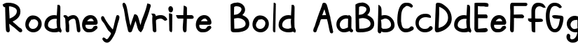 RodneyWrite Bold font
