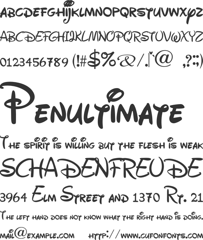 Walter Elias font preview