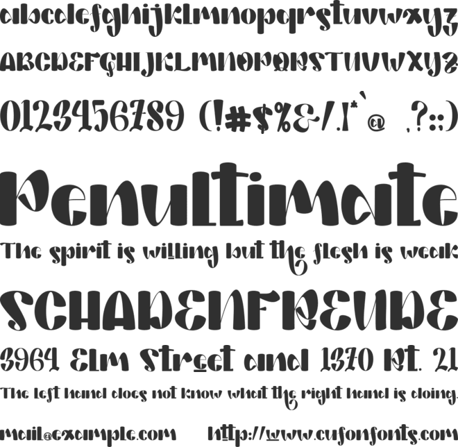 Rathetta font preview